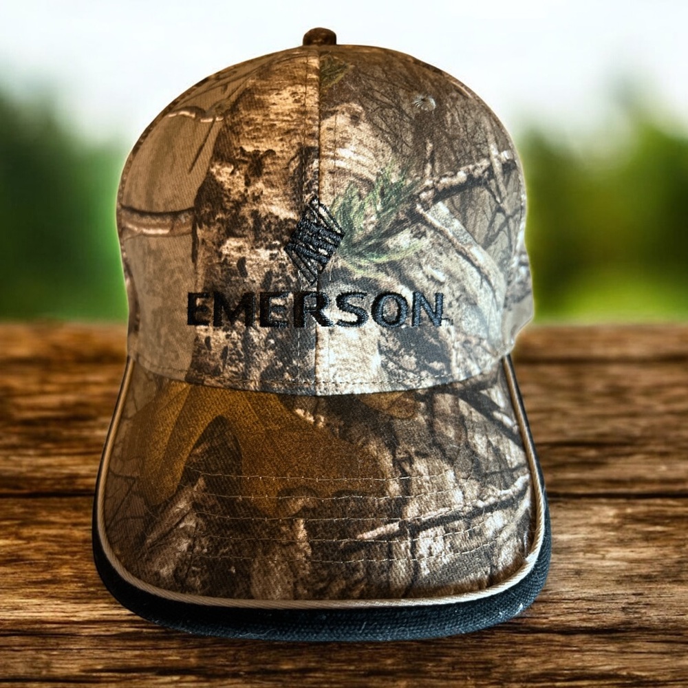 Emerson‎ Realtree Camo Adjustable Hat K-Products Embroidered Logo NWT